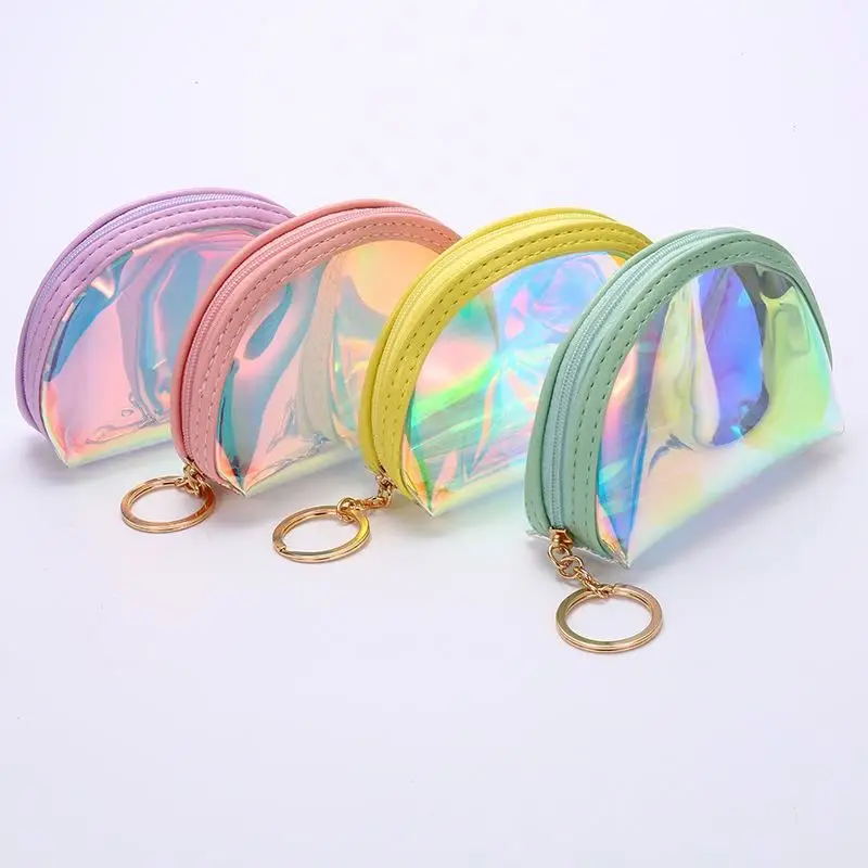 

Wholesale Casual Shiny Holographic Handbag Laser Transparent PVC Coin Purse Bag for Children