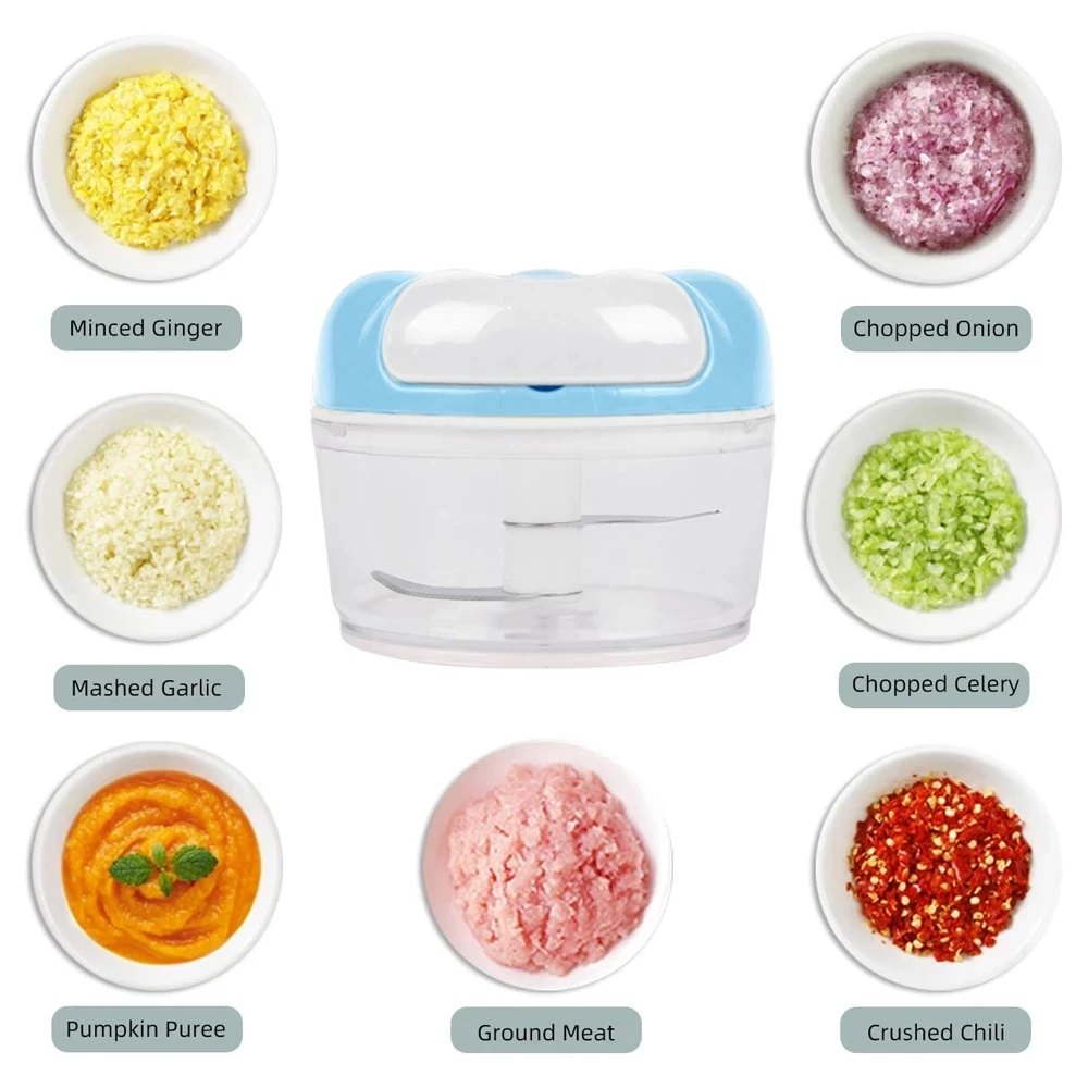 

Manual Multi-function Grinding Chopper Food Vegetables Cutter Meat Grinders Kitchen Gadgets Artifact Garlic Press, Blue,green,pink