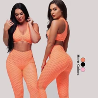 

Hot Design Seamless High Waist Solid Women Fitness Yoga Wear Leggings Sport Set