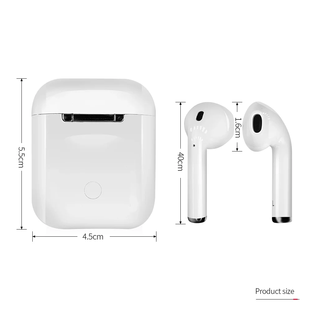 New i12 tws Wireless Bluetooths 5.0 Earphone TWS i12 Touch Control Earbuds i 12 tws HiFi Sound Headphones For All Smartphone - ANKUX.COM