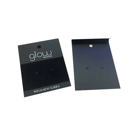 

Luxury custom black jewelry card ear nail necklace earrings card, Black text