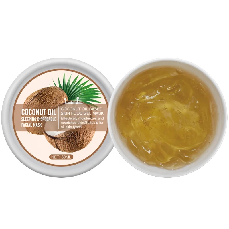 

Private label best skincare moisturizing soothing Organic 100% natural Coconut Oil gel facialmask Sleeping Gel facialMask