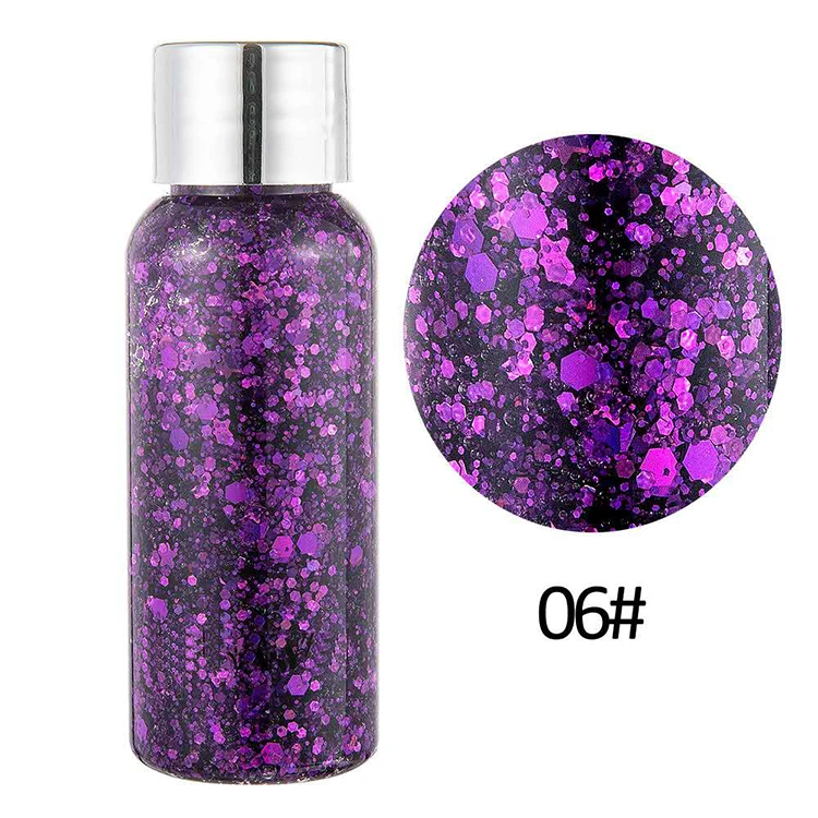 
Chunky Body Glitter for Art Sequins Laser Flash Powder Face Glitter Shimmer Shine UV Body Paint Festival Hair Glitter Cosmetic 
