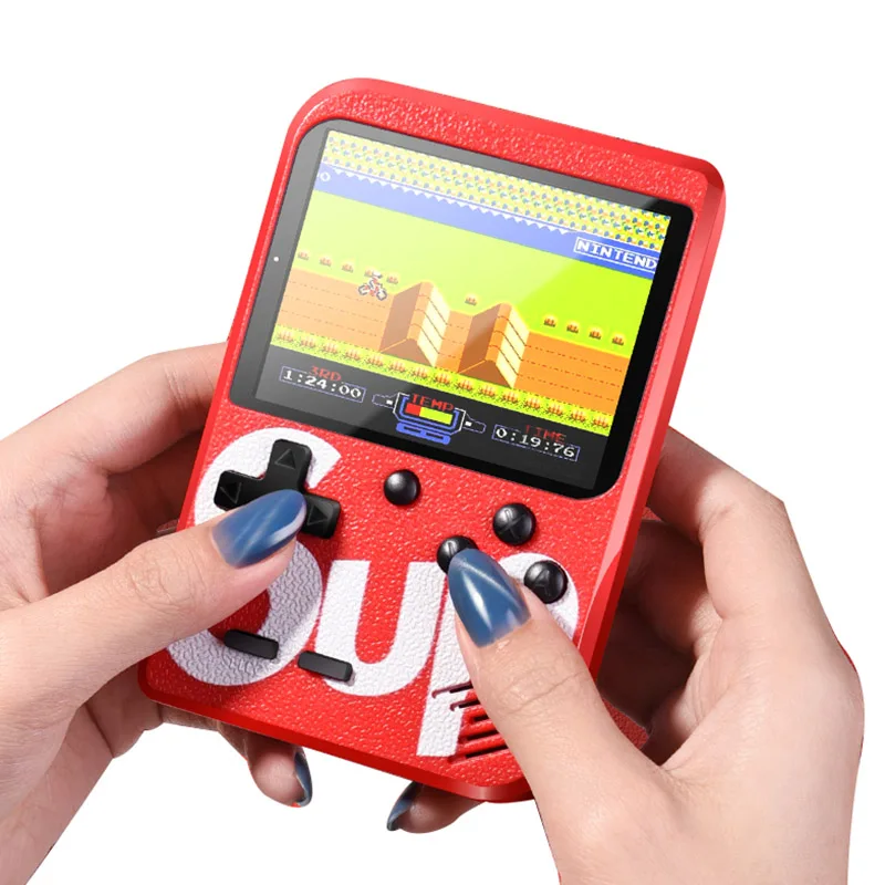 

Mini Handheld SUP Game Player Retro Game 400 In 1 Video Console 8 Bit 3.0 Inch Box TV Console Gift Kids, Black/red