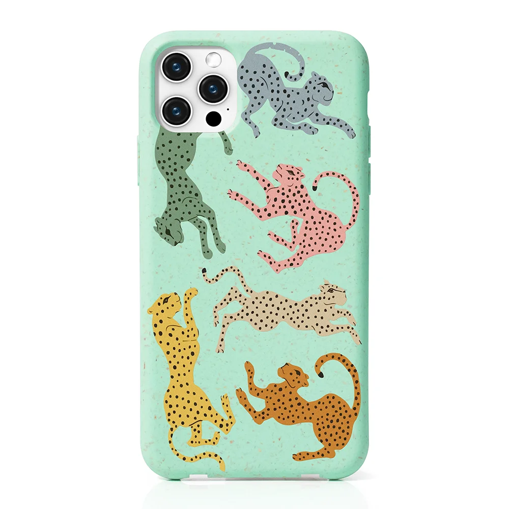 

100 % Biodegradable Necklace Phone Case Detachable Necklace Phone Case For iPhone 12, Green, pink, white, black, purple, yellow