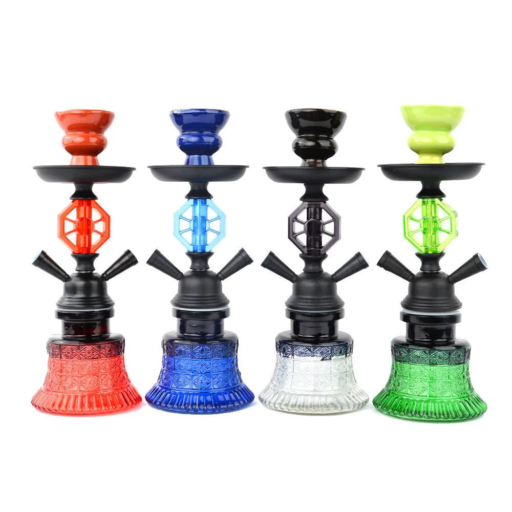 

Colorful 2 Hose Hookah Mini Glass Chicha Sabores Cachimba Mangueras Cachimbas