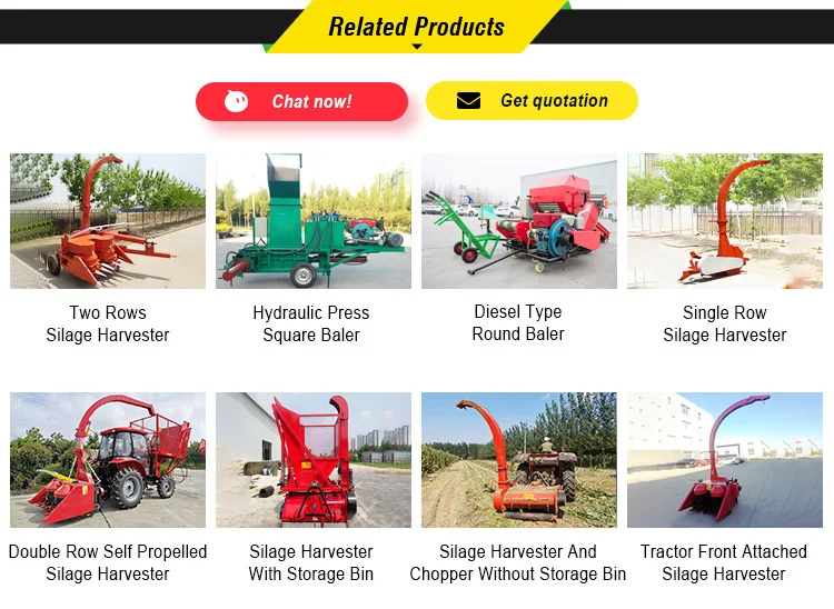 Single Row Tractor Drive china silage forage harvester manufacturer
