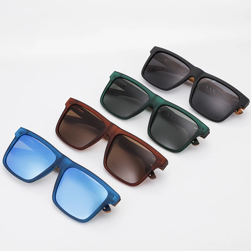 

Fashion Square Bamboo Wood Sunglasses Retro Bamboo Wood Sunglasses Polarized, 4 colors