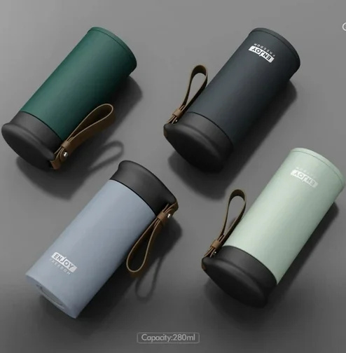 

280/450ML Tumbler With Rope Car Students Custom Logo Stainless Mugs Flask Travel Drink Water Bottle Portable Vacuum Cup