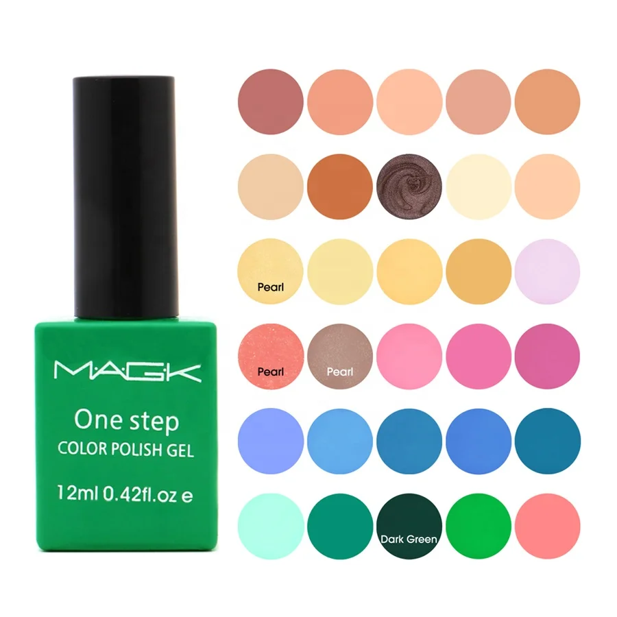 

RTS MAGK ONE STEP No.061 Christmas sale one step gel nail polish 3 in 1 soak off uv LED nail art kit nail extension gel., 96 colors