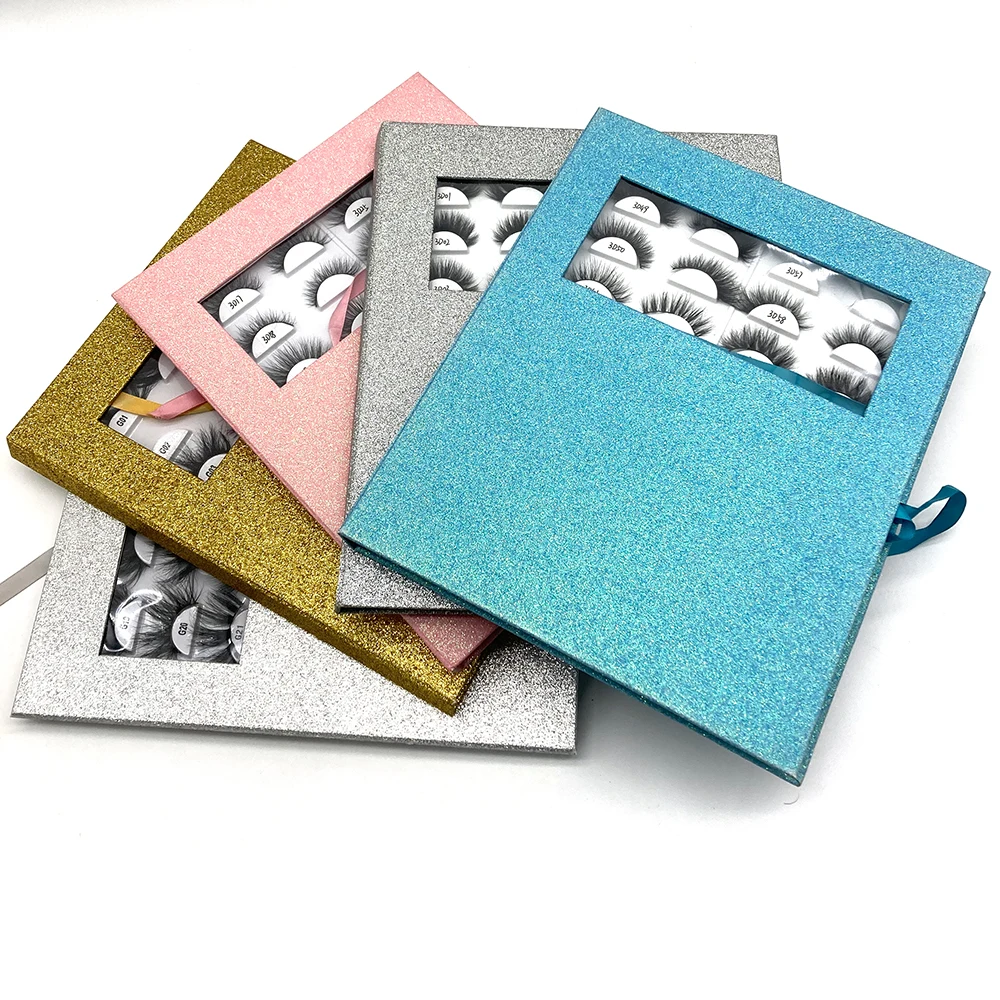 

16 Pairs 3D Mink Lash Book Wholesale Vendor Mink Eyelash Book 100% real min fur eyelashes book