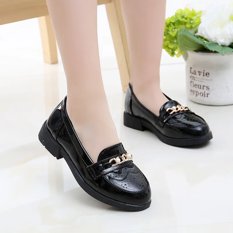 
custom children unisex 4 year baby slip on red black loafer flat brogue kids leather school casual dress shoes for boys girl 