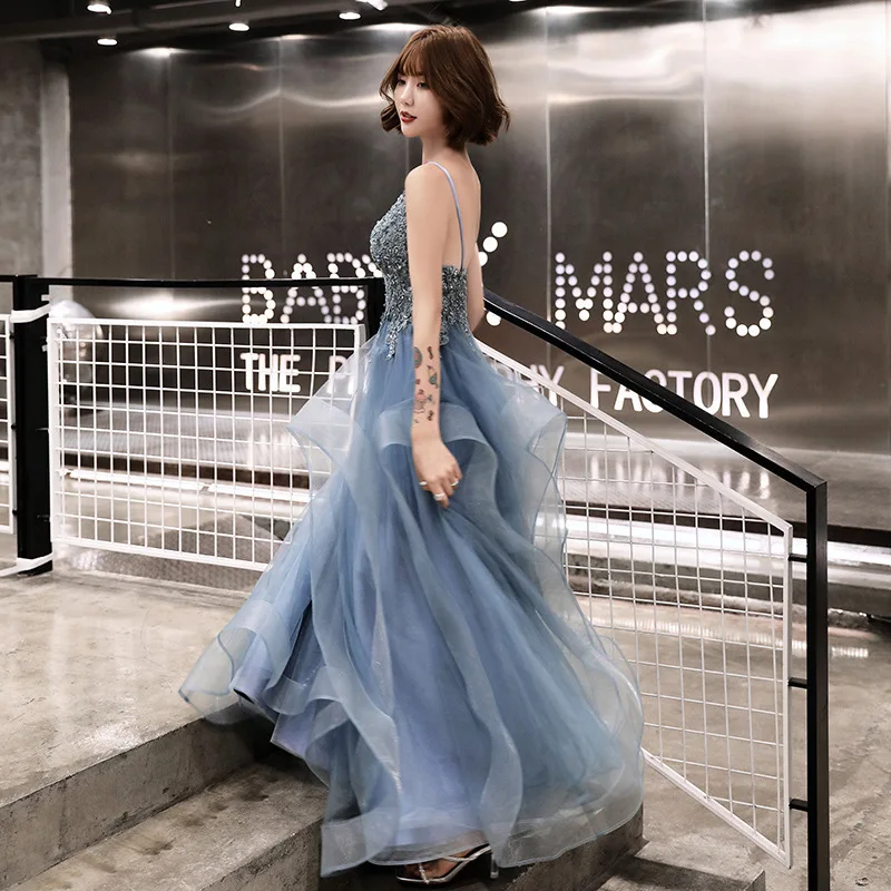 

Banquet suspender skirt 2022 new elegant texture slim dress long evening dress anniversary party ball gown