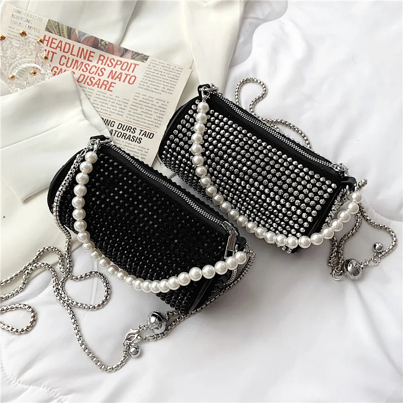 

New Arrivals Fashion Designer Ladies Shoulder Hand Purses pearl chain Crossbody Woman hand Bags