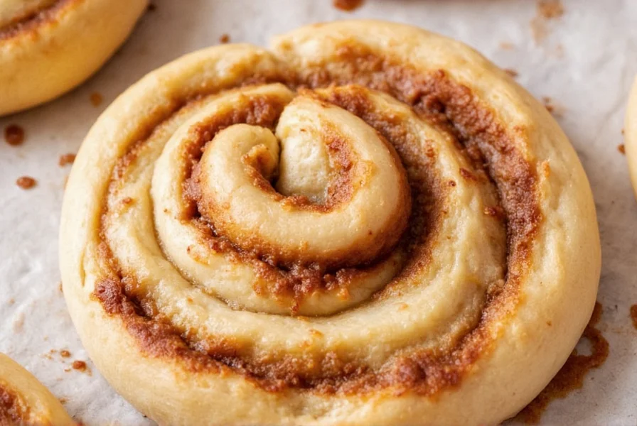 Finished tortilla cinnamon rolls with creamy white icing drizzled over golden brown rolls in baking dish