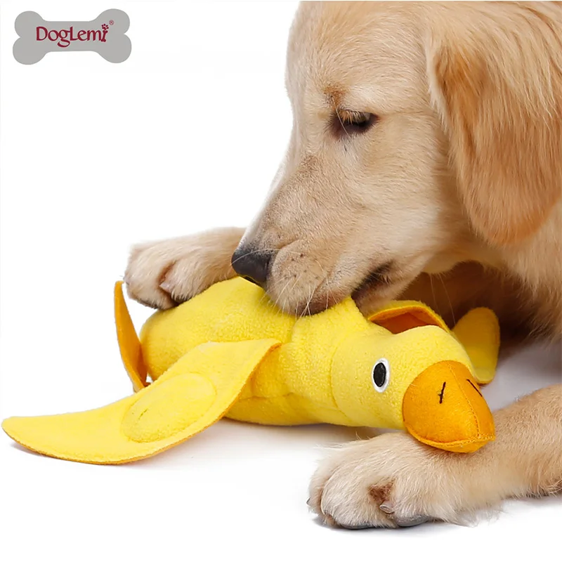 

Training Snuffle Dog Toys IQ Treat Food Dispensing Duck Pet Toy, Yellow