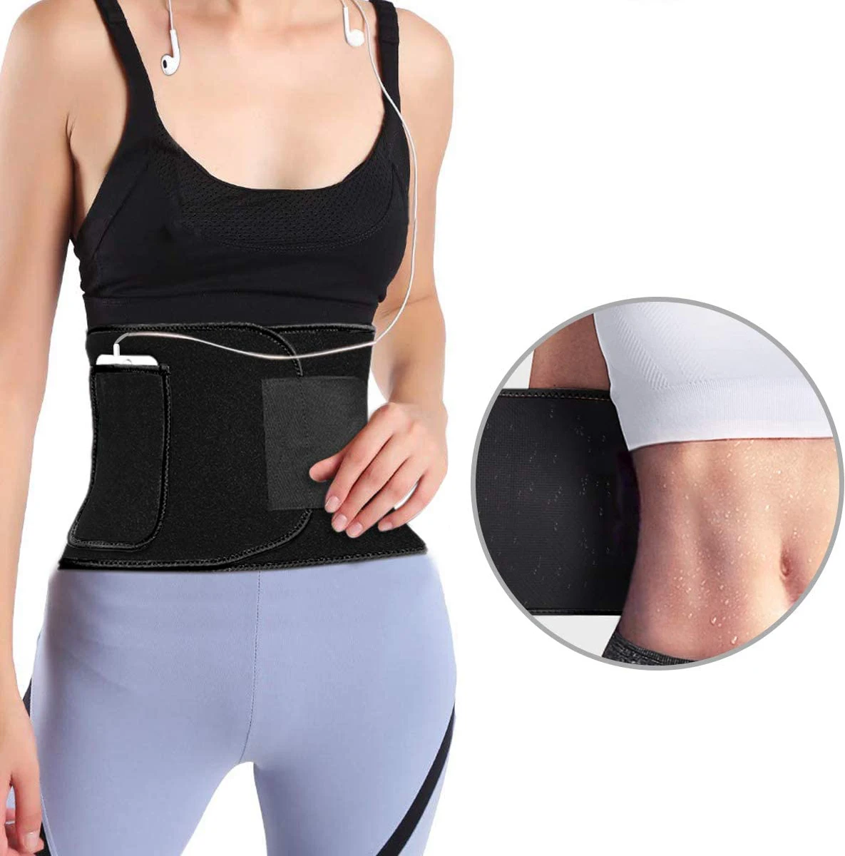 

Private Label High Quality Sauna Sweat Slim Belt for Women and Men, Black,green,yellow,blue,dark blue,pink