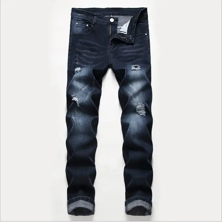 

man pants embroider or printing blue jeans cheap jeans