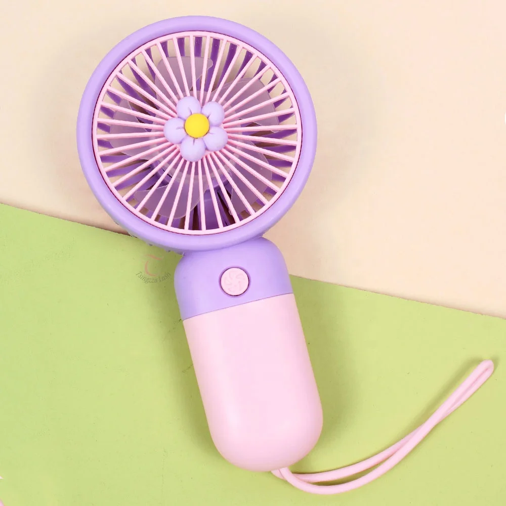 

New cute Floret handheld lashing small fan USB charging portable grafting eyelash drying fan