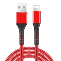 

Amazon 2.4A Durable Nylon Braided Fast Charging Charger Data Sync 8pin USB Cable Cord 3FT For iphone