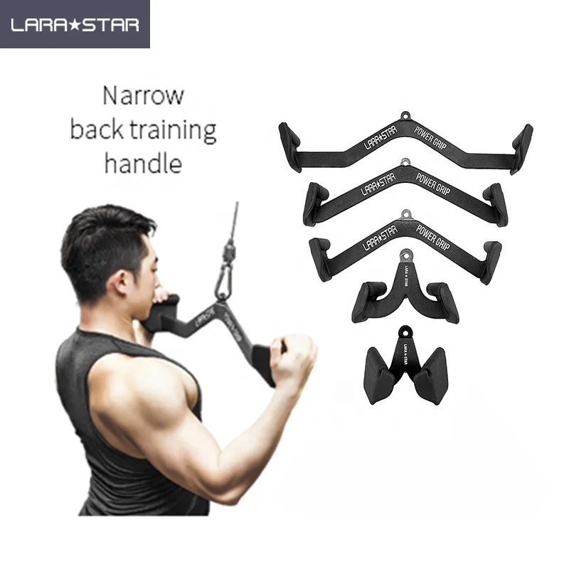 

Mag Handle Bar Grips Gym Fitness Accessories Handle Pull Fitness to Exercise your Back and Arm Cable Machine Accessories, Black