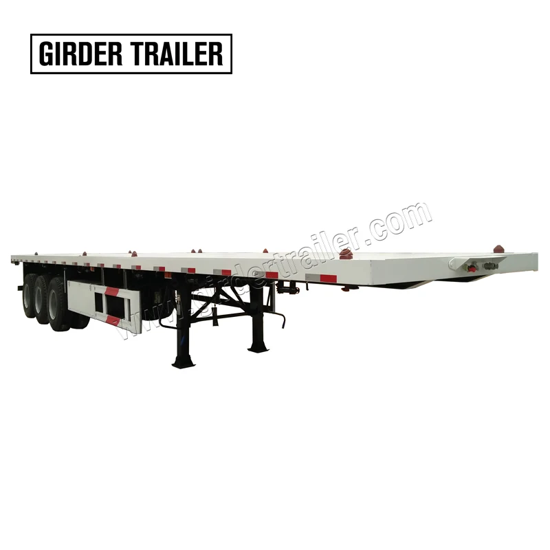 

A utility deck over container chassis commercial three axle 42 ft 48 foot sandbox chassis semi flatbed tractor trailer for sale, According to customer requirement