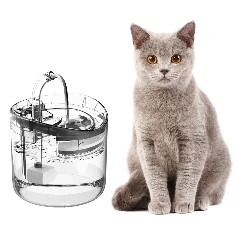 

2L Automatic Cat Water Fountain With Faucet Dog Water Dispenser Transparent Drinkers, Customized color