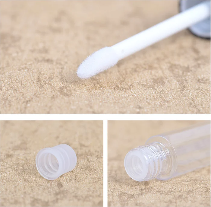 Custom Lip Gloss Container Empty Lipgloss Lipstick Packaging Tube Plastic Square Clear Lip Gloss