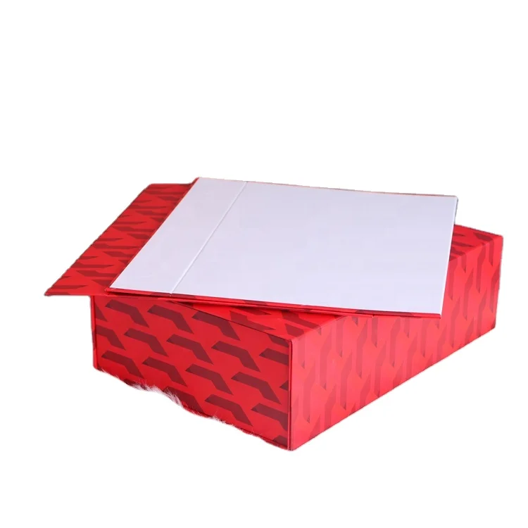 
low MOQ Red color magnetic folding gift box for packaging 