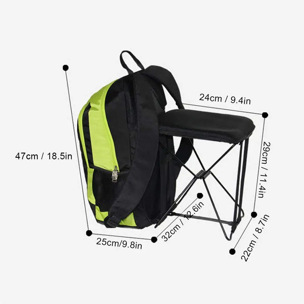 47l Ultralight Backpack Stool Combo Compact And Portable Folding Cooler Chair Multifunction