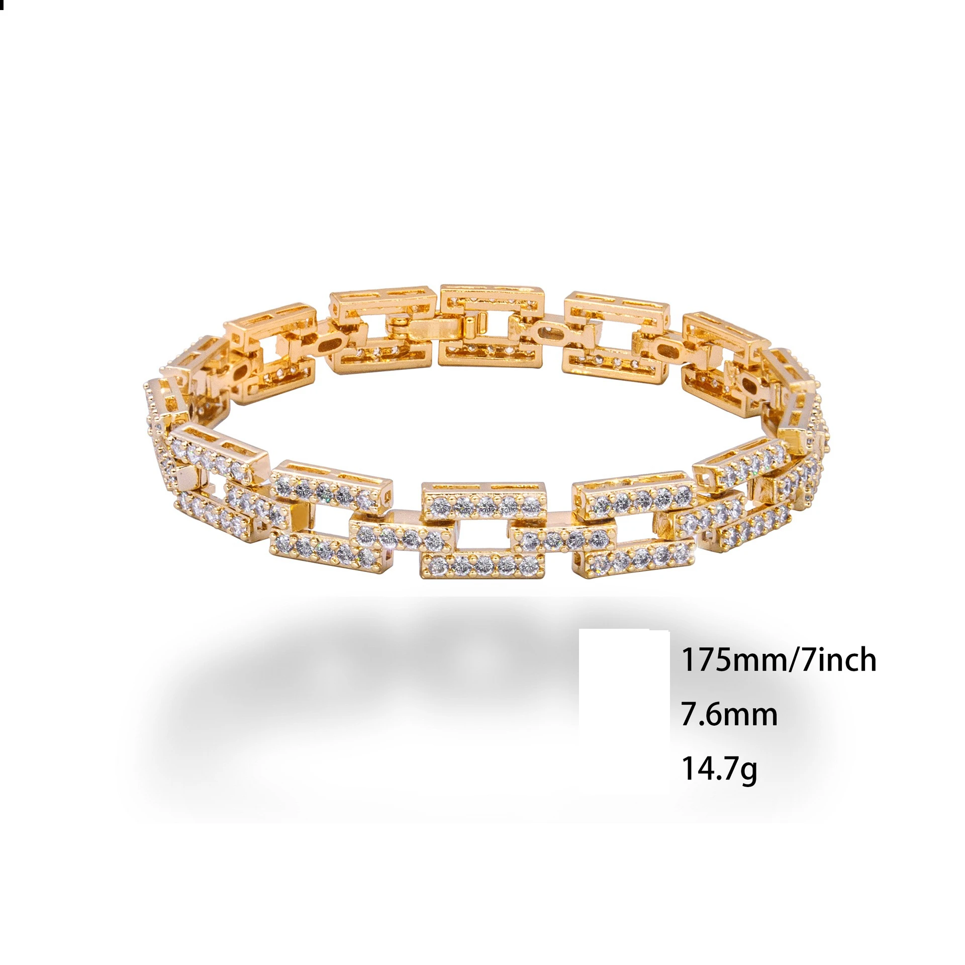 

New Luxury Jewelry Gold Plated Charm Link Bracelet for Women