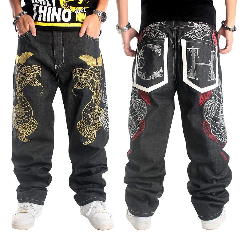 

Drop Shipping Stock Hip Hop Dancers Loose Big Size Skateboard Baggy Jeans