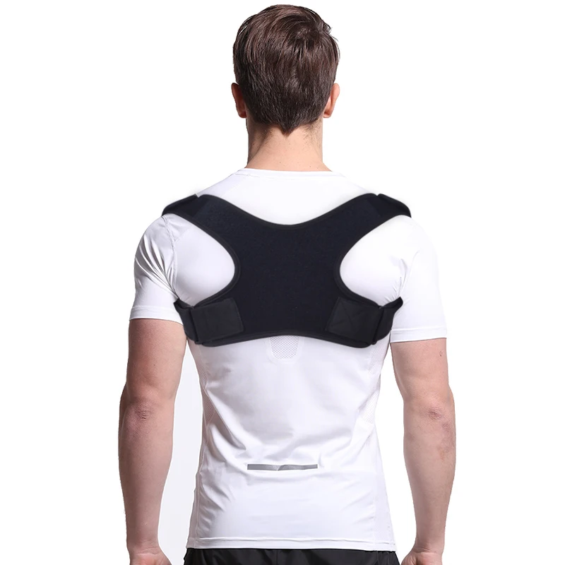 

Wholesale Neoprene upper back support shoulder posture corrector brace for unisex, Black,grey