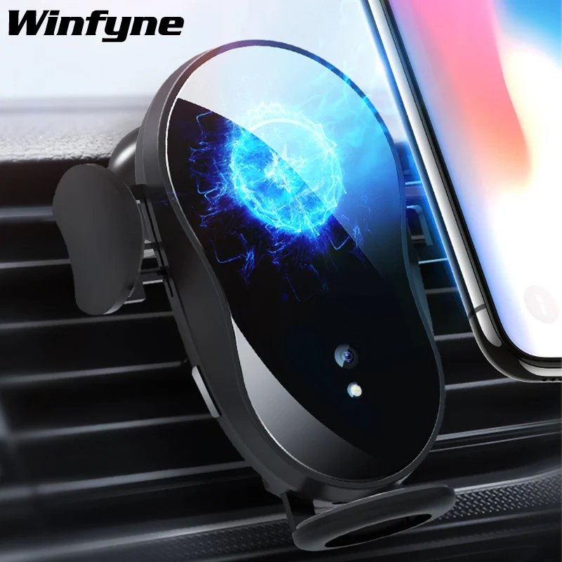 
Patent Universal 15W Automatic Clamping Car Holder Wireless Charger Fast Wireless Car Charger For Iphone For Samsung 