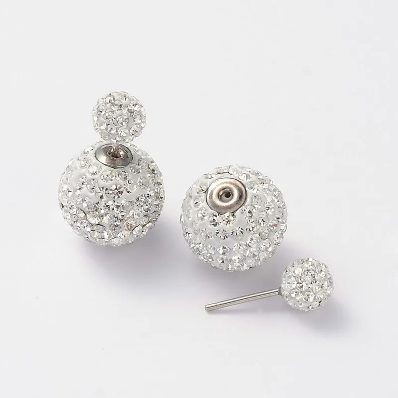 

PandaHall Sterling Silver Crystal Rhinestone Stud Earrings