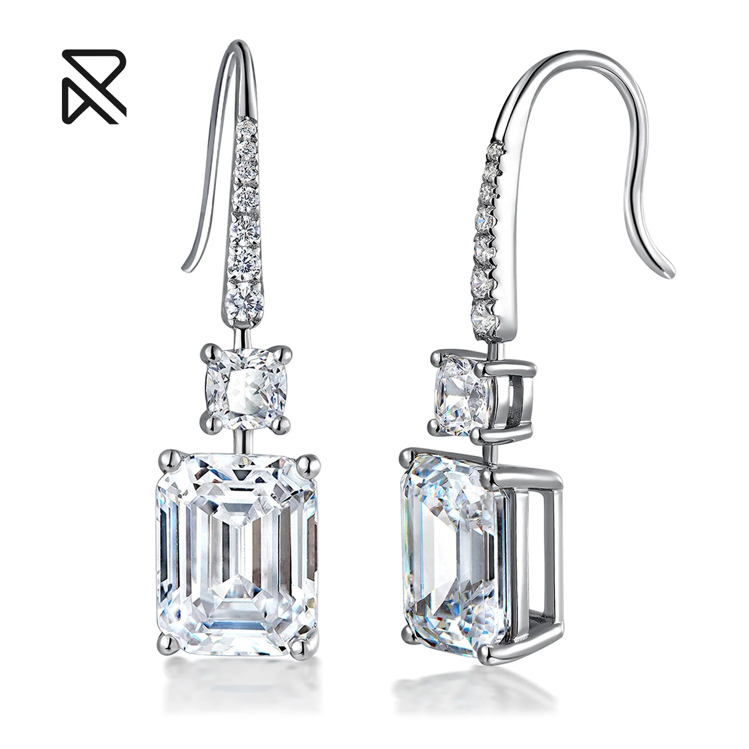 

2021 Woman Fashion Jewellery Bulk Fine Jewelry Earrings Wholesale Jewelry Vintage 925 Silver Zircon Stud Earrings 1 Pair Rochime