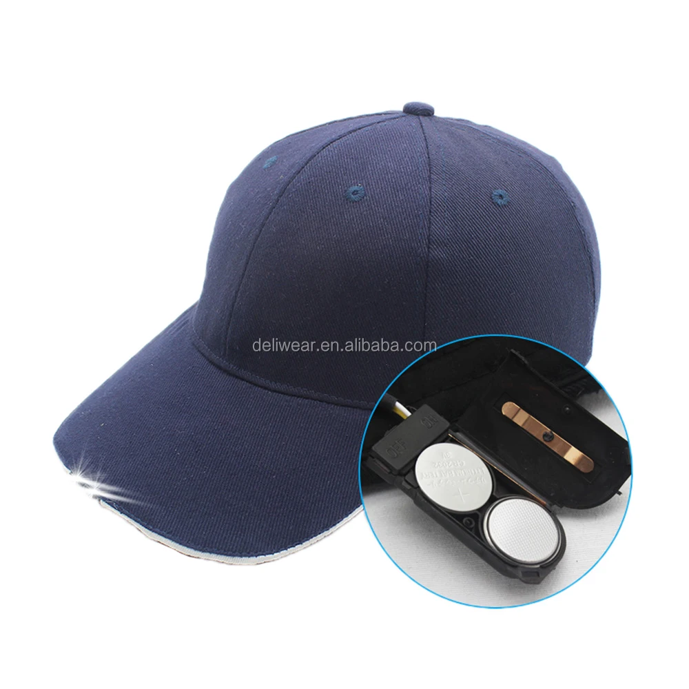 Baseball Cap Led Hat With 5 LED Lights Camping Fishing Hiking Diy Torch Free PnP 