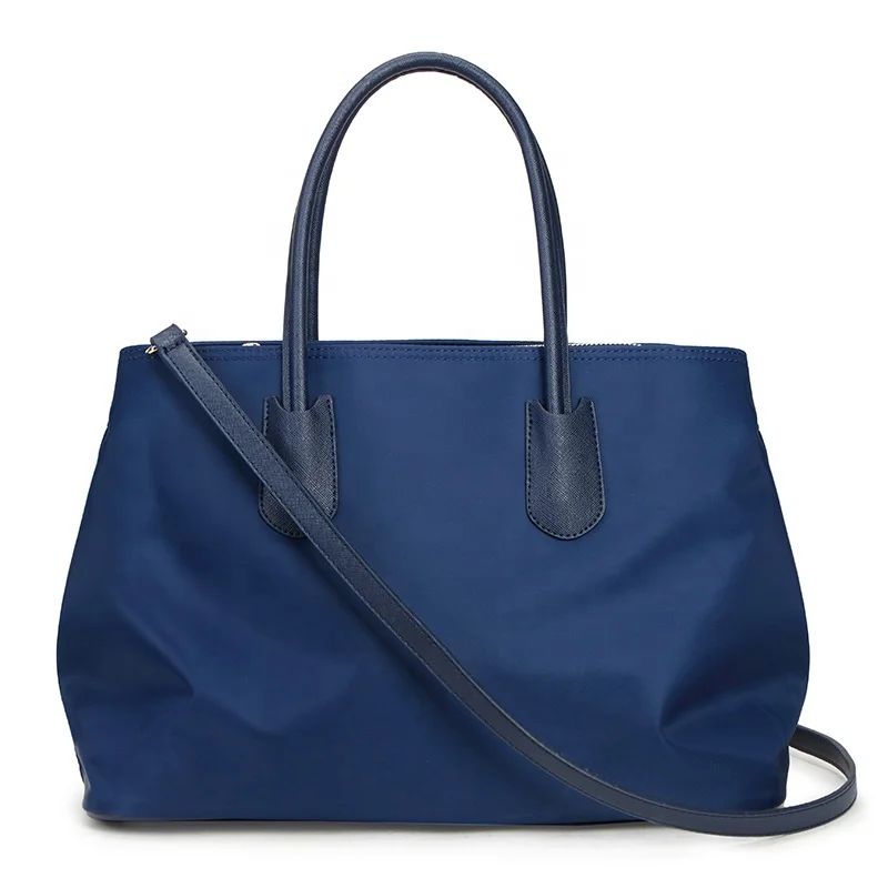 

Fashion custom print work large utility women plain nylon tote bag