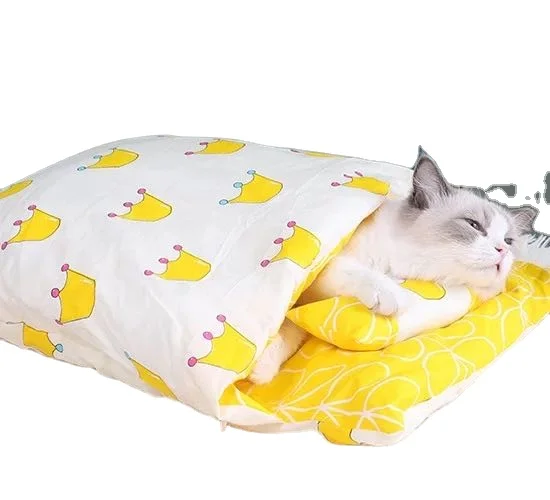 

2020 Autumn and Winter Japanese Cat Sleeping Bag Washable Cat Nest Creative Pet Bed