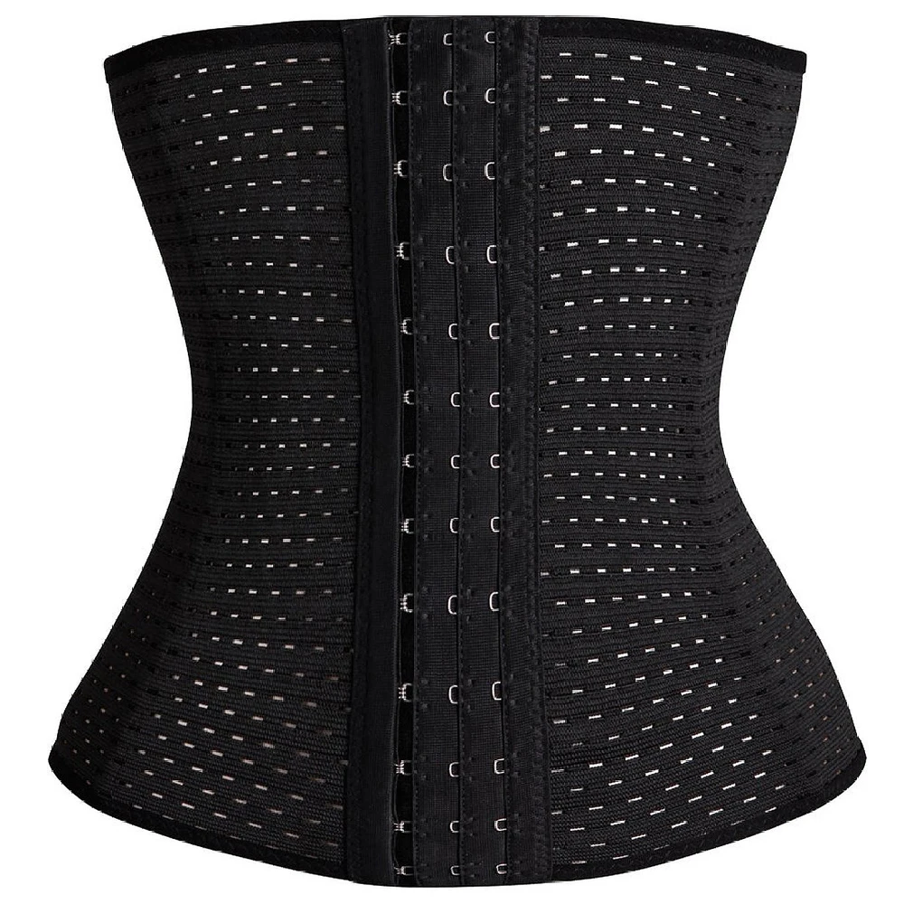 

Breathable Lady Mesh Firm Waist Trainer Belt Adjustable high Waist Tummy control blet Slimming body shaper Sport Girdle corset, Black, nude can be customerized