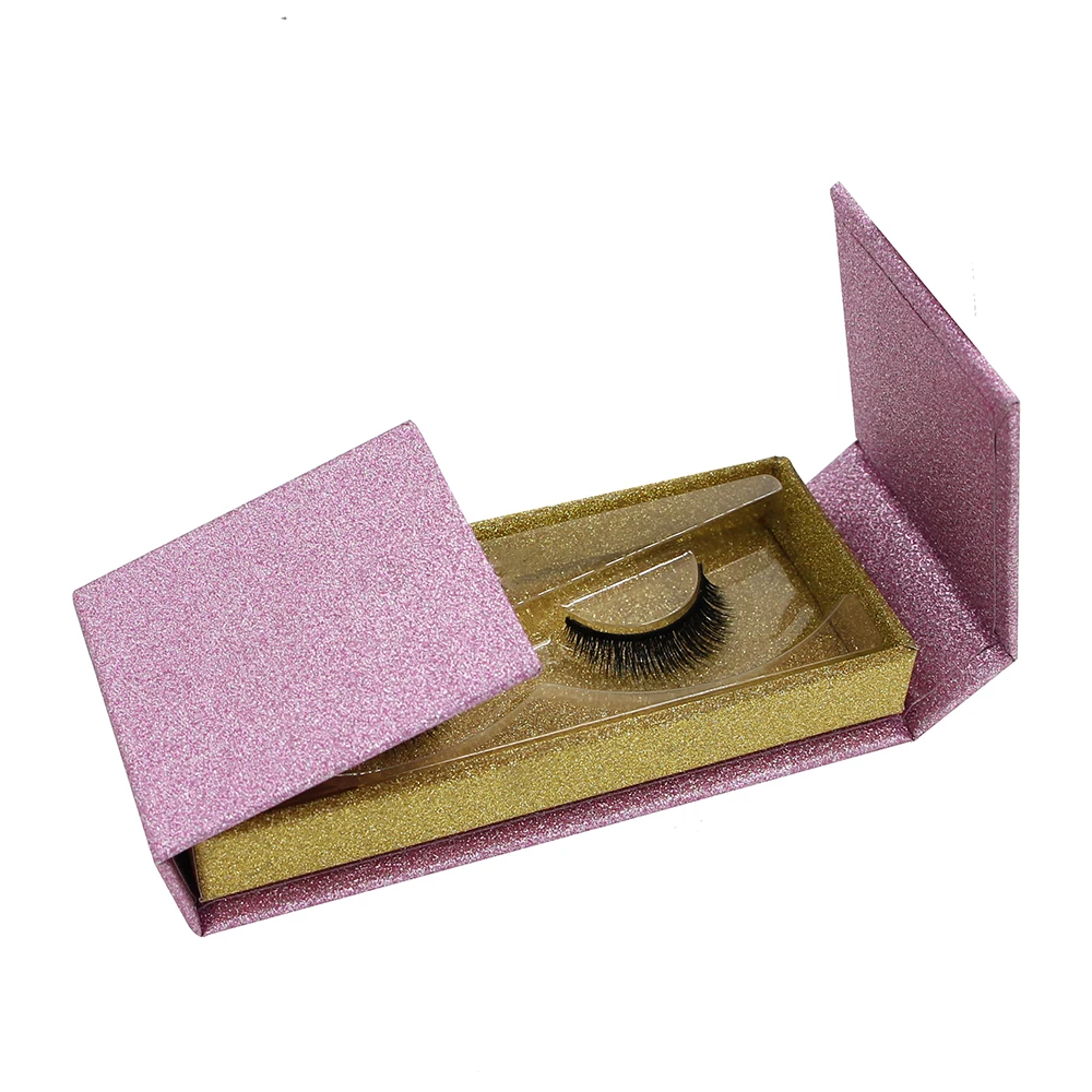 

2019 top quality custom lashes packaging 3D synthetic eyelashes, Natural black