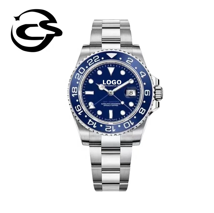 

Revised Luxury Diver Super Watch GM factory 904L steel 116710LN ETA 3186 movement Rollexables for men GMT Master blue watches
