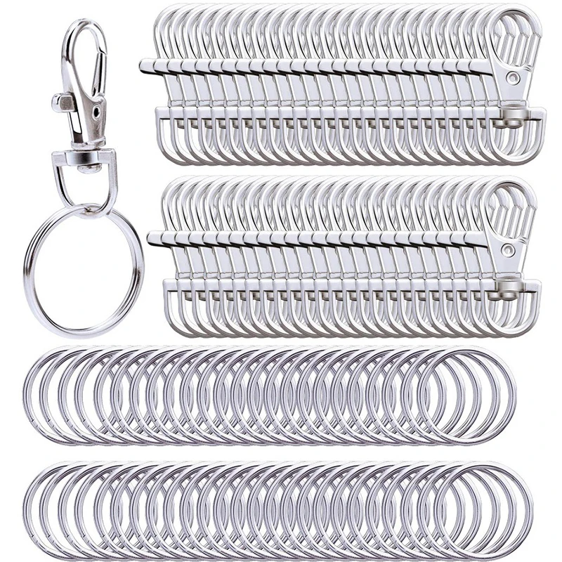 

DIY Crafts Accessories Rotating Buckle Clip Metal Carabiner Key Chain Safety Snap Hook Organizer Key Rings Chains Holder