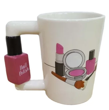 

Creative Girl Tools Beauty Kit mug Specials Nail Polish Handle Tea Coffee Cup ceramic beast Mug for women Gift, Customized promotional mug