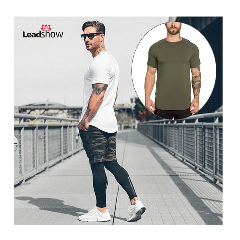 

high quality Custom Plain wholesale t-shirt new design men casual blank shirts men's fashion t shirt workout gym shirt for man, Black, white, dark grey, army green