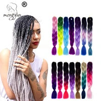 

Mengyun 60 Colors Ombre Jumbo Crochet Braids for Woman 24 '' 100g/pc Wholesale Synthetic Braiding Hair Extensions Pink Grey Blue