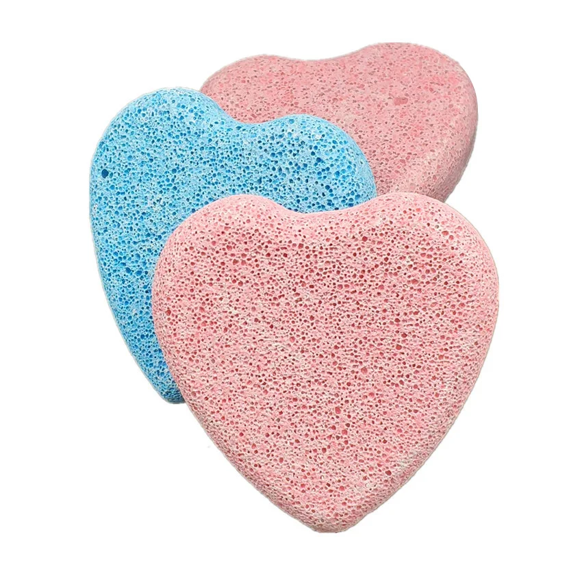 

FOCSTAR Featured Colorful Heart Shape Pumice Stone for Feet (BT7033), Pink, blue