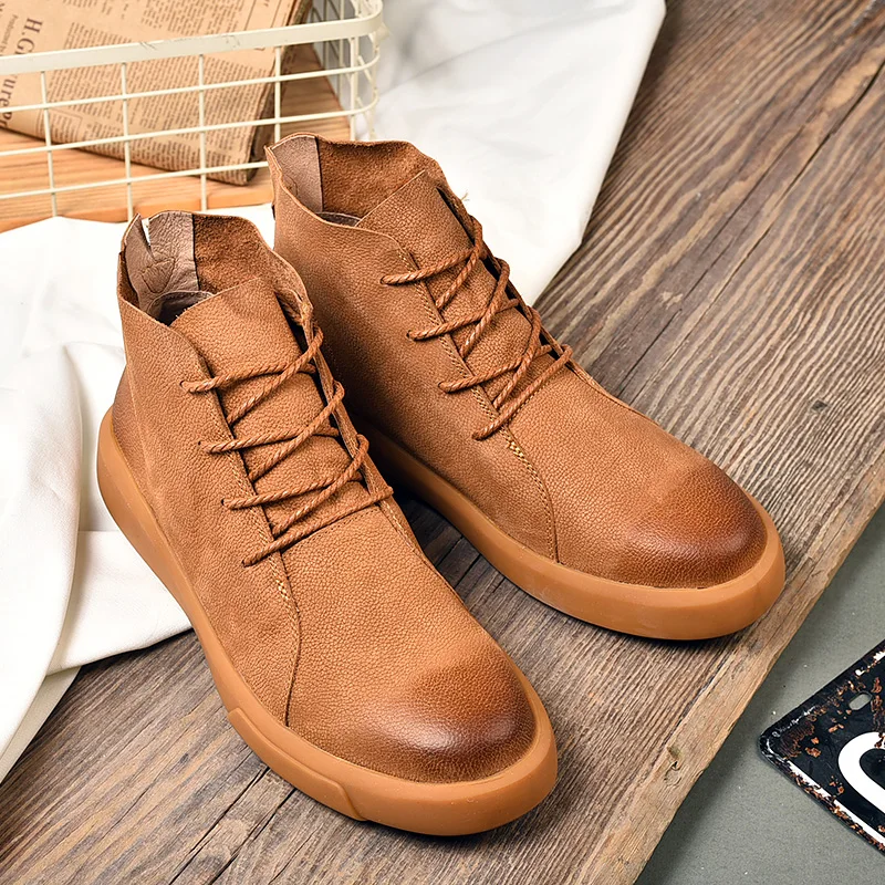 

2021 Fashion Mens Casual Shoes For Men Dr Martins boots Brown Nice Ankle Shoes Man Oxfords Spring Boot, Picture