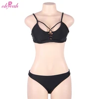 

Wholesale supplier black polyester erotic swim suit woman swimwear