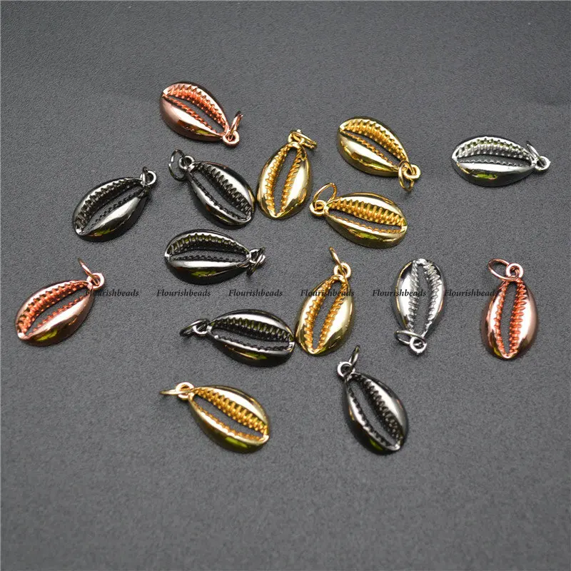 

Electroplating Cute Shell Shape Metal Charms DIY Jewelry Findings fit Bracelets Making